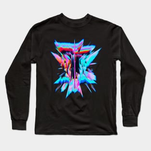 3D Glitch Long Sleeve T-Shirt